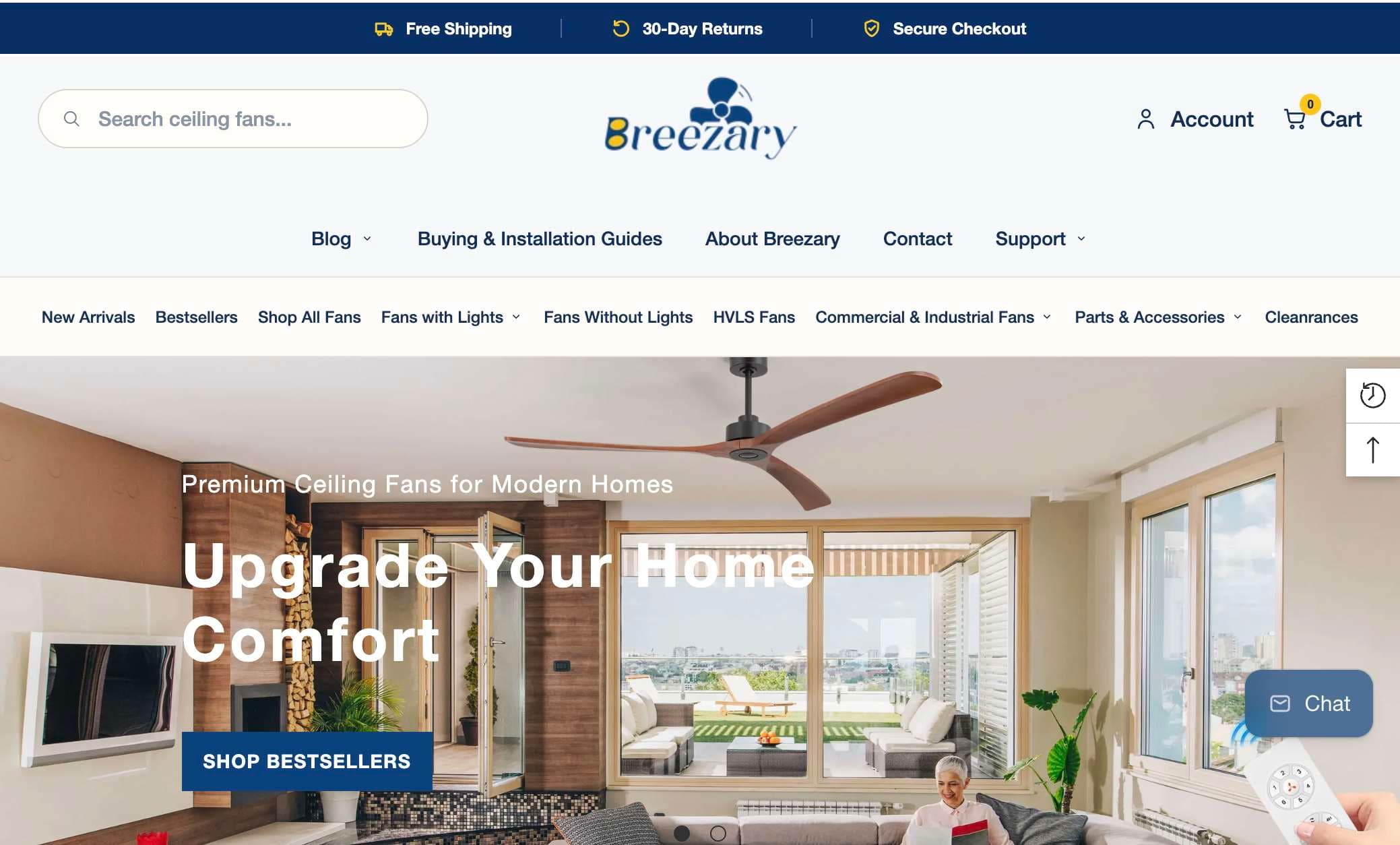 Breezary homepage captured on September 26, 2026