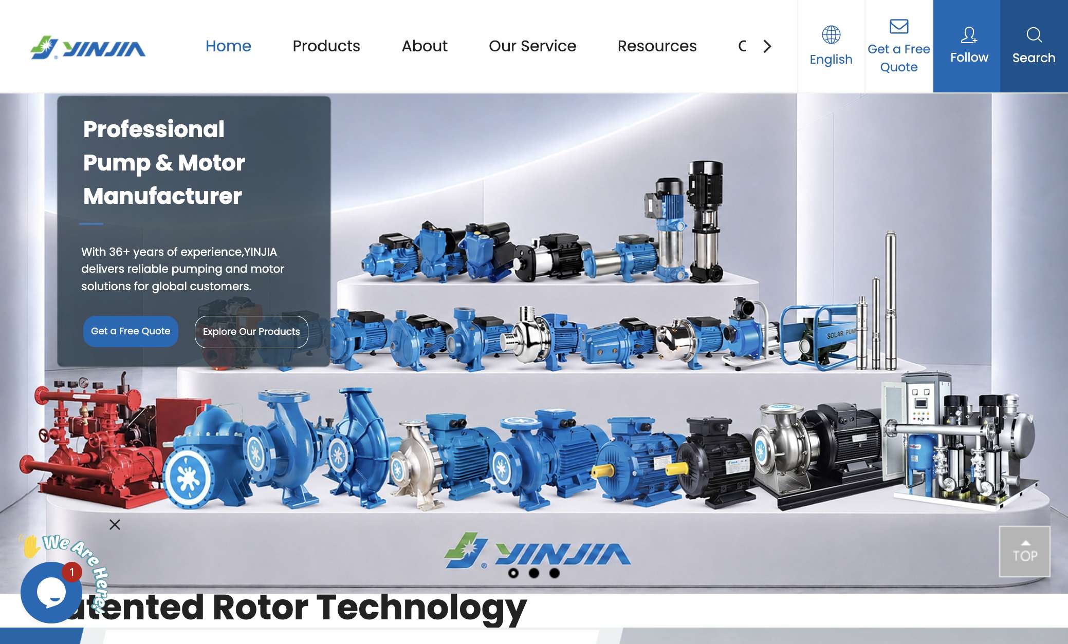YINJIA homepage captured on September 26, 2026